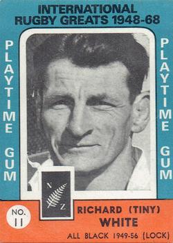 1968 Playtime Gum International Rugby Greats 1948-68 #11 Richard (Tiny) White Front